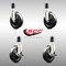 Service Caster 5 Inch 316SS Soft Rubber Swivel 1-1/2 Inch Expanding Stem Caster Brake SCC, 2PK SCC-SS316EX20S514-SRS-2-TLB-2-112 - alternate 2